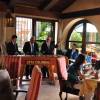 Café da manhã chique, ao som de marimba, em hotel de Antigua, na Guatemala